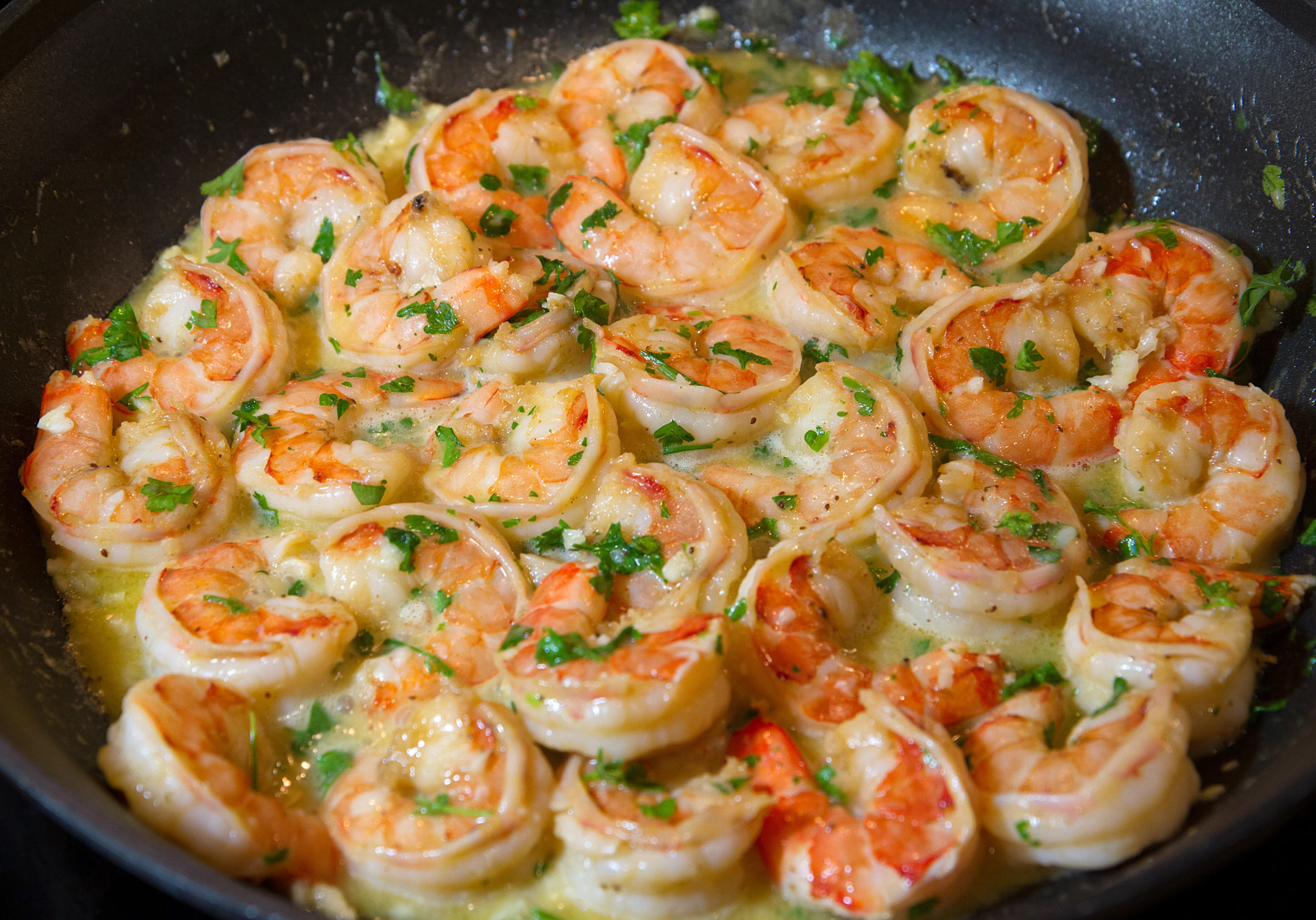 shrimp scampi sauteed in butter and garlic